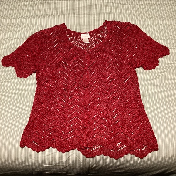Red Crochet Top - Picture 1 of 3